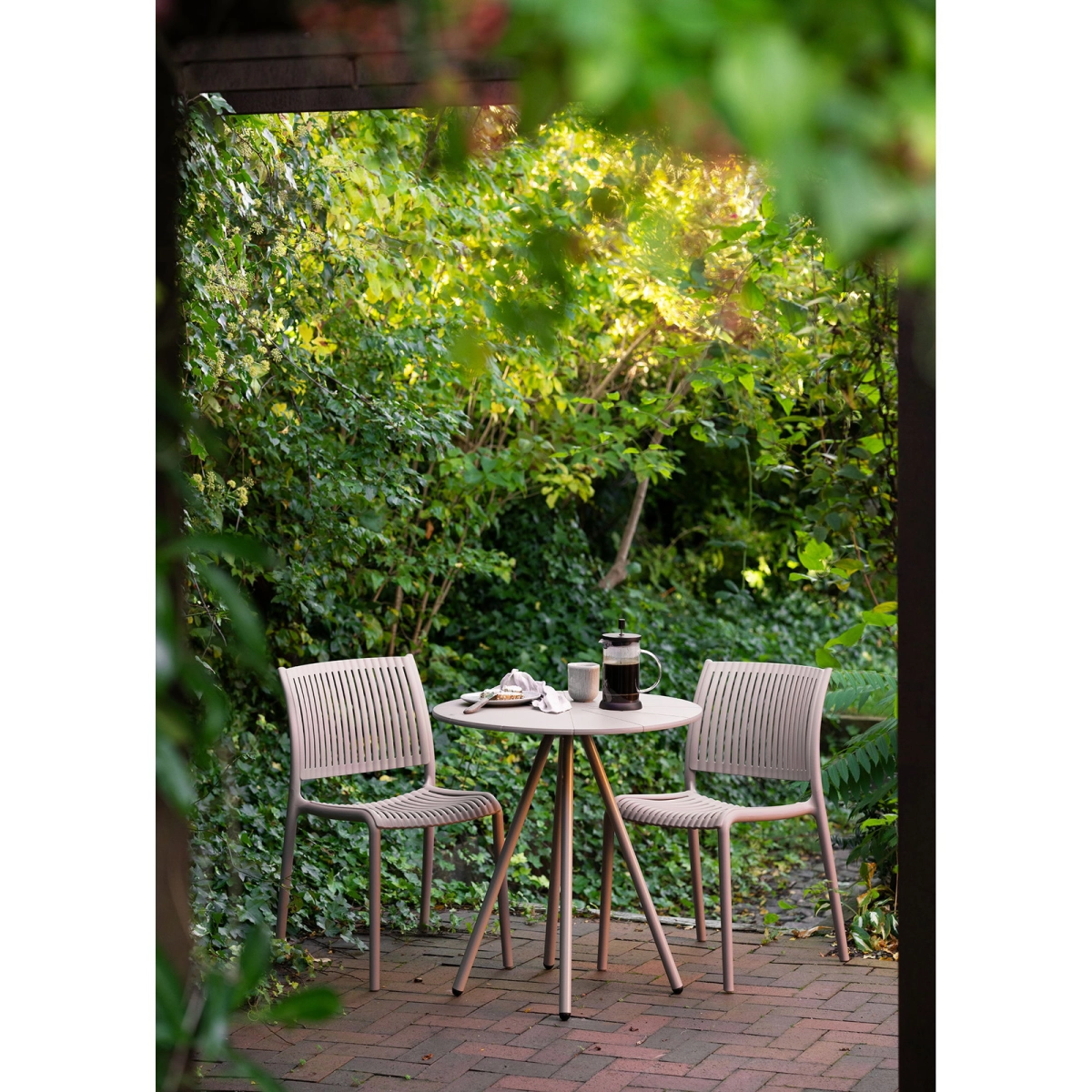 Stół Barletta Bistro okrągły taupe 70cm