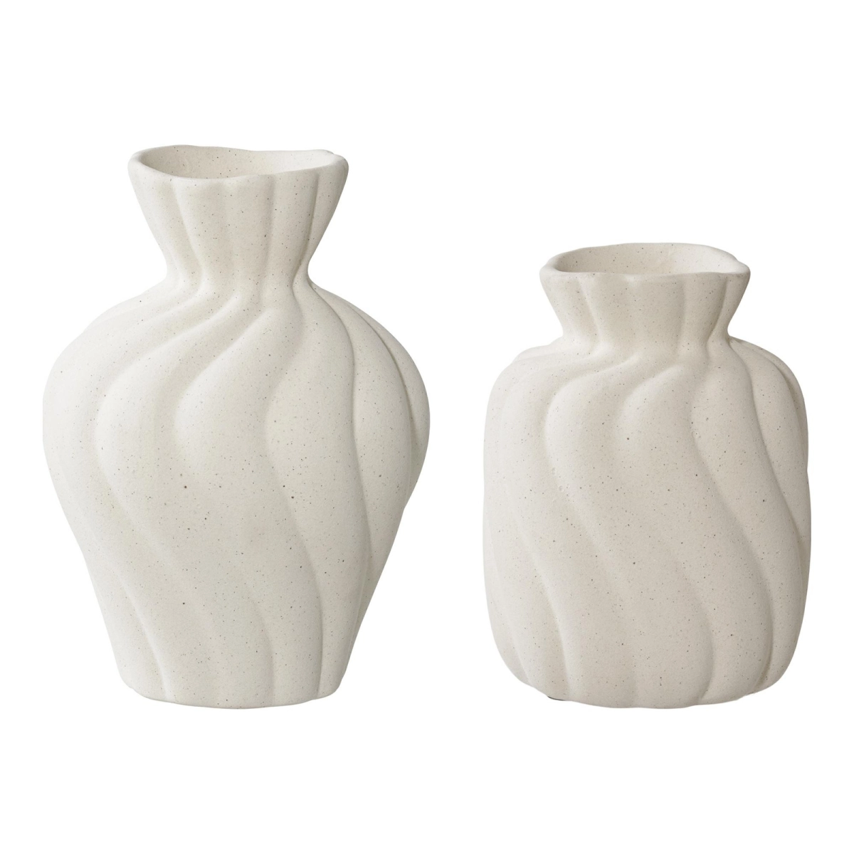 Zestaw 2 wazonów ceramicznych białych