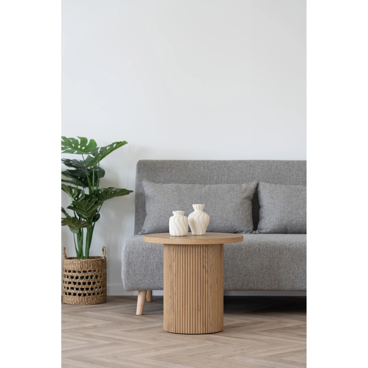 Zestaw 2 wazonów ceramicznych białych