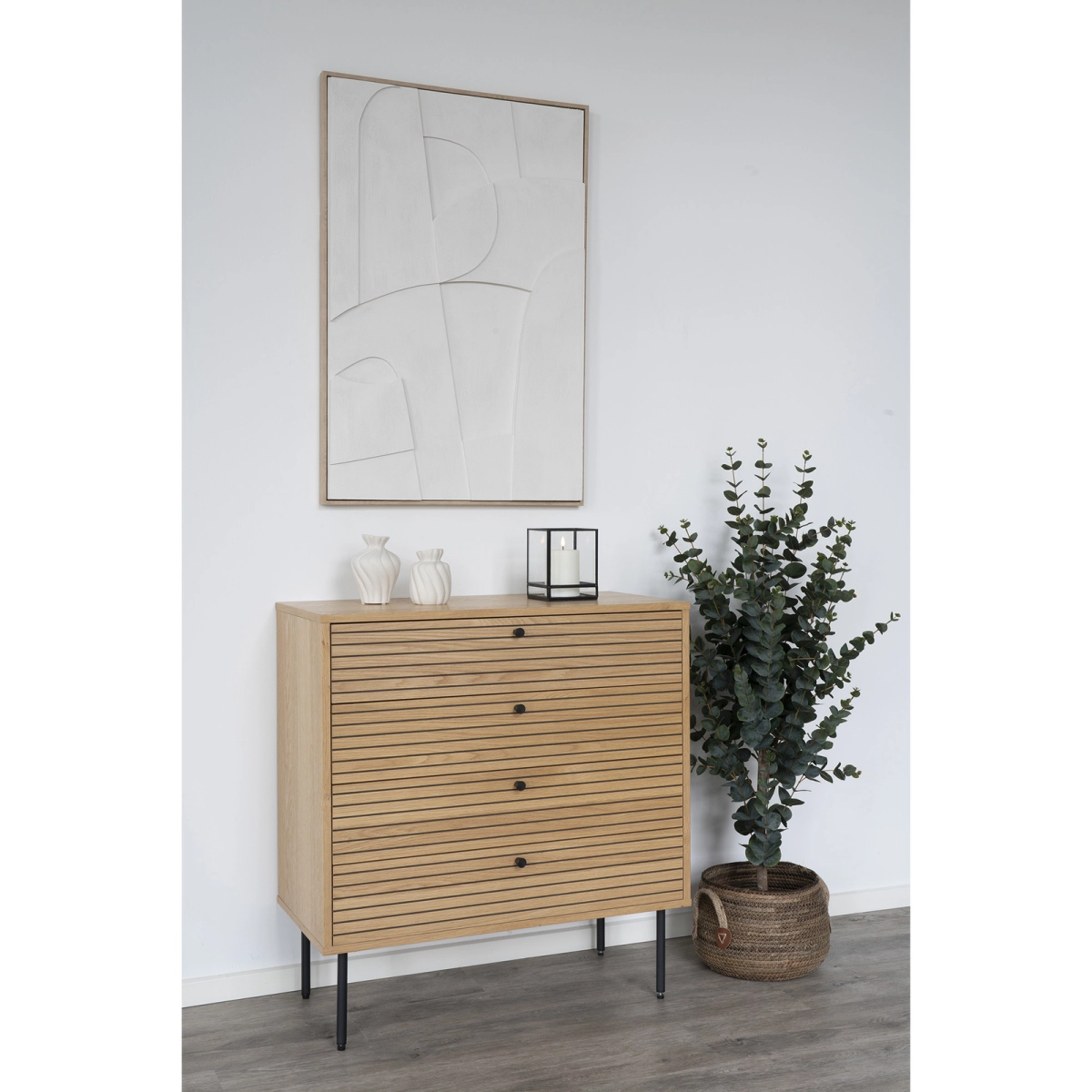 Zestaw 2 wazonów ceramicznych białych