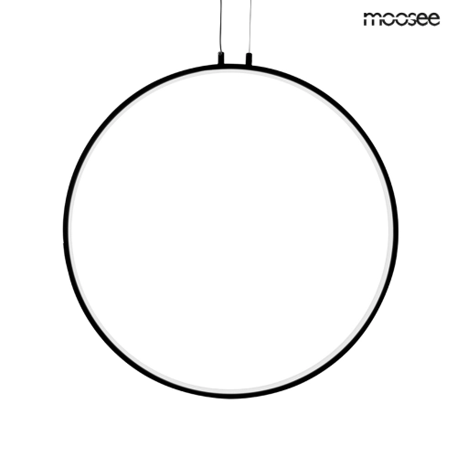 Lampa wisząca 80 cm, czarna Circulo Moosee
