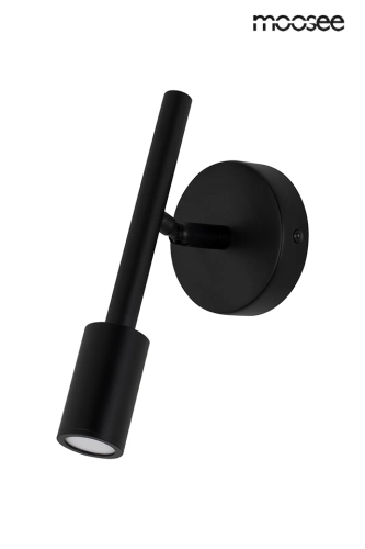 Lampa ścienna czarna, do salonu Prisma Moosee