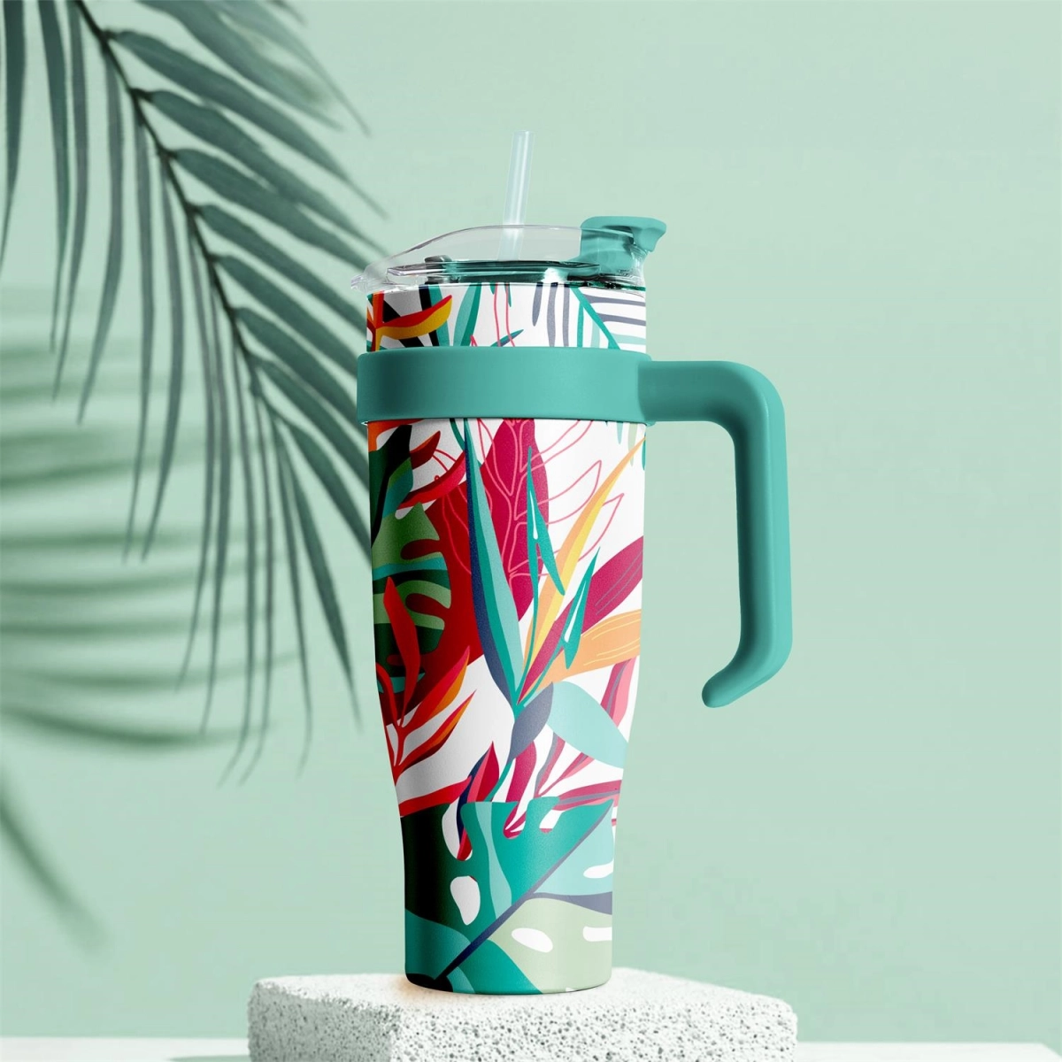 Kubek termiczny Miami Tropical niebieski