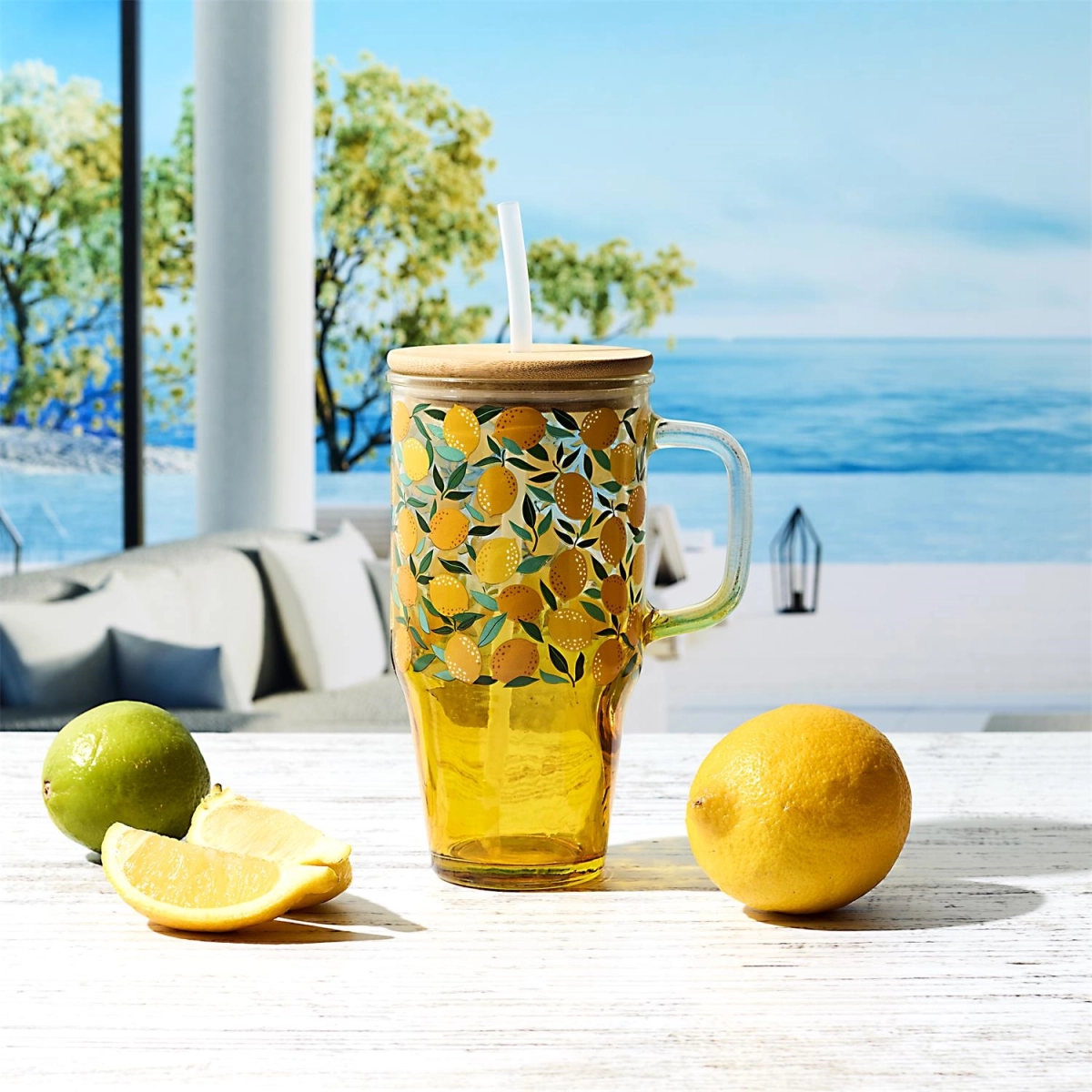 Kubek z pokrywką i słomką Soleo 650ml