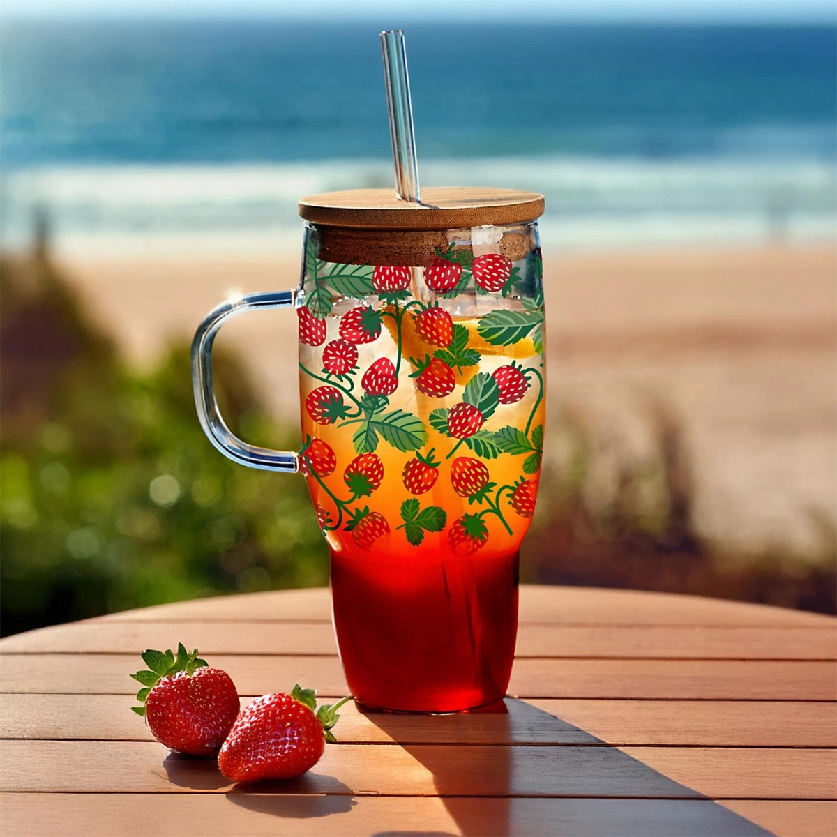 Kubek z pokrywką i słomką Soleo 650ml