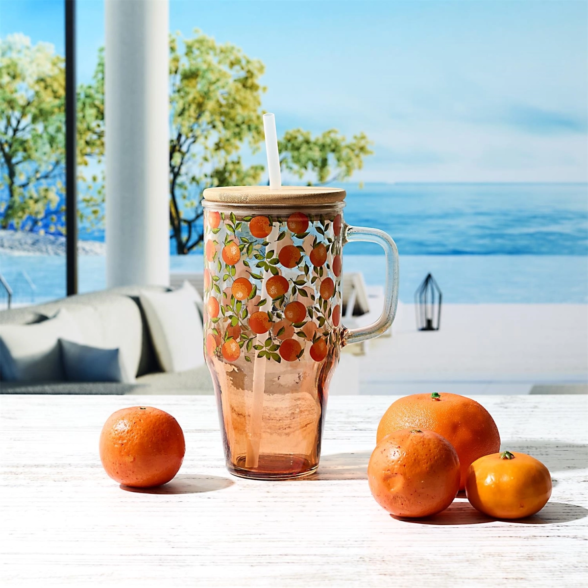Kubek z pokrywką i słomką Soleo 650ml