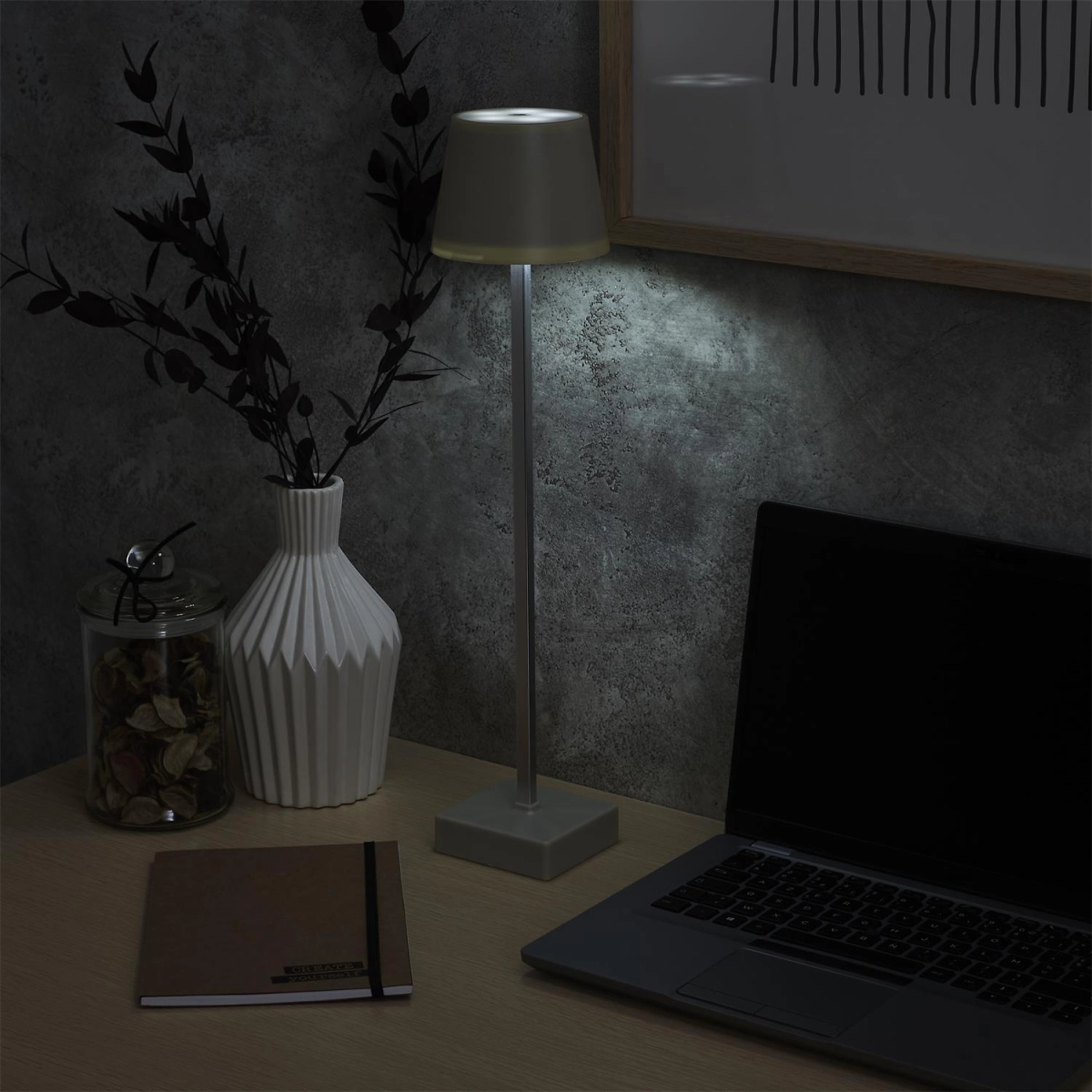Lampka Blanca 45cm LED na dotyk taupe