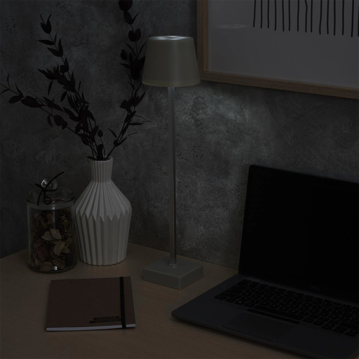 Lampka Blanca 45cm LED na dotyk taupe