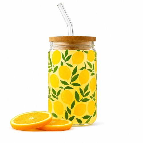 Szklanka z pokrywką i słomką Soleo 530ml