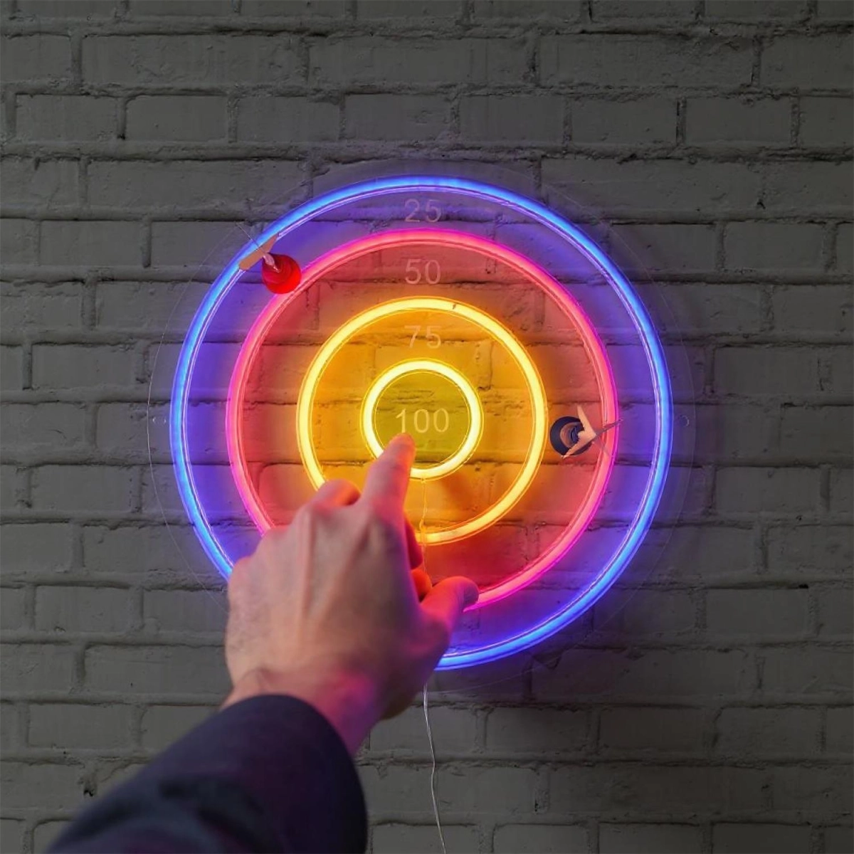 Lampka Tarcza z lotkami LED kolorowa