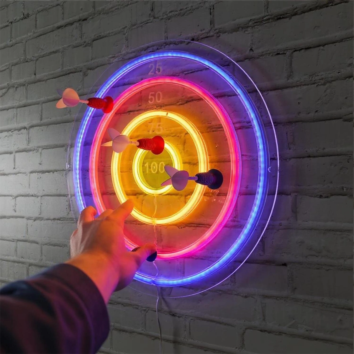 Lampka Tarcza z lotkami LED kolorowa