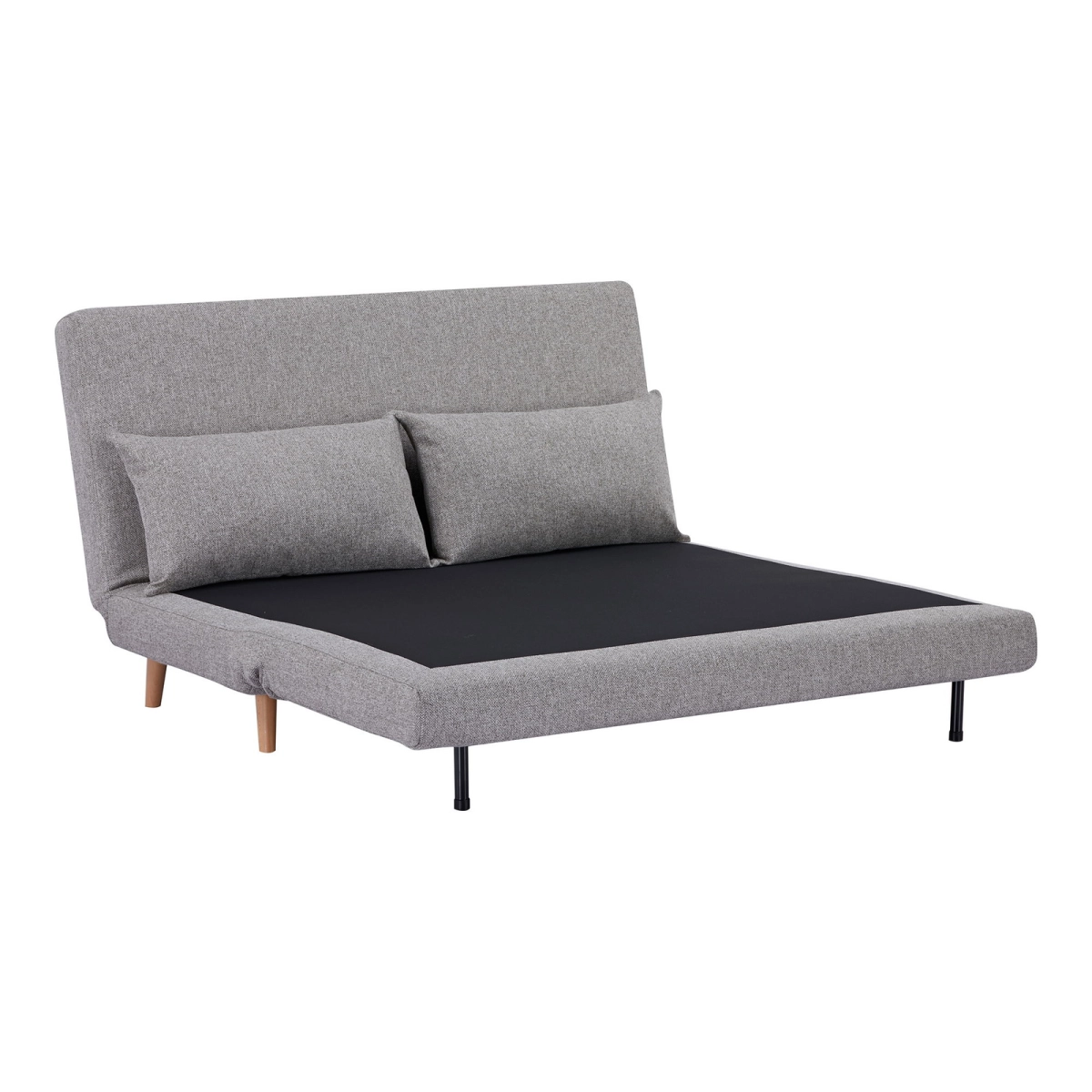 Sofa rozkładana Marlow 2 szara/ nogi