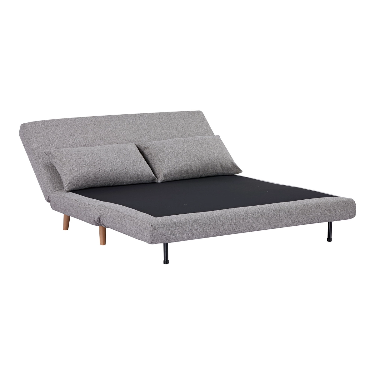 Sofa rozkładana Marlow 2 szara/ nogi