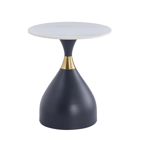 Stolik okrągły 50 cm, z blatem ceramicznym Monaco