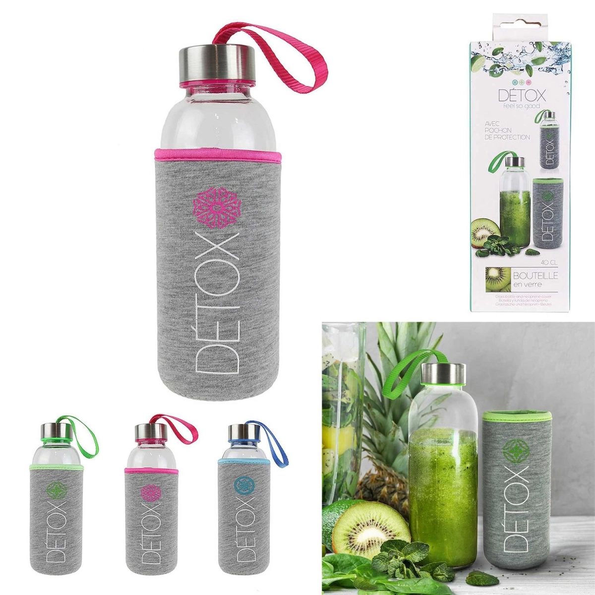Butelka z neoprenowym pokrowcem 400ml