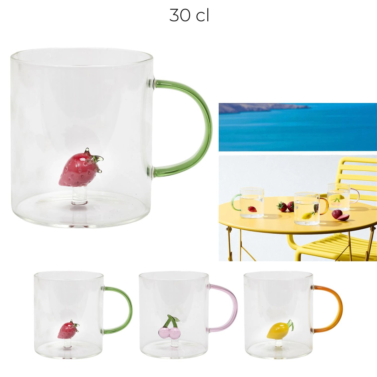 Kubek z figurką 300ml Wiśnie