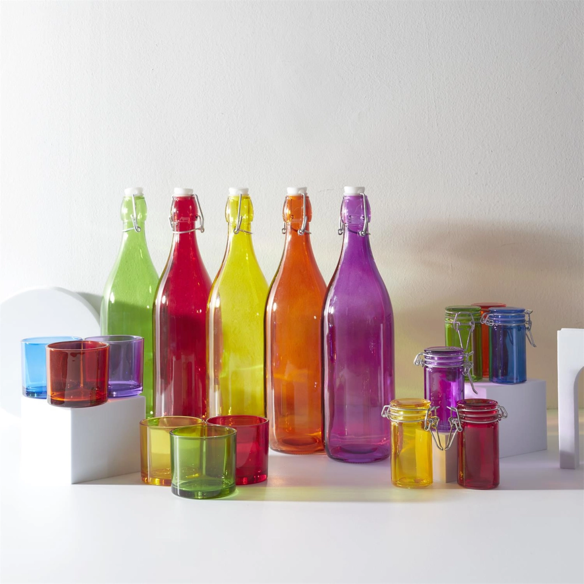 Zestaw 6 kolorowych szklanek Paradise