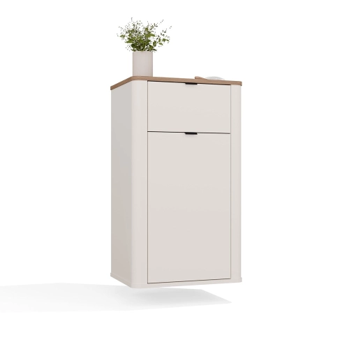 Szafka łazienkowa wisząca 48 cm, kaszmir/dąb castello Cordoba 1D1S