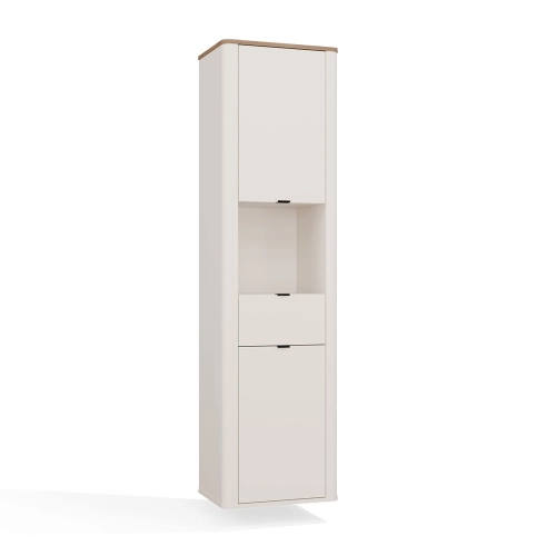 Szafka łazienkowa wisząca 48 cm, kaszmir/dąb castello Cordoba 2D1S