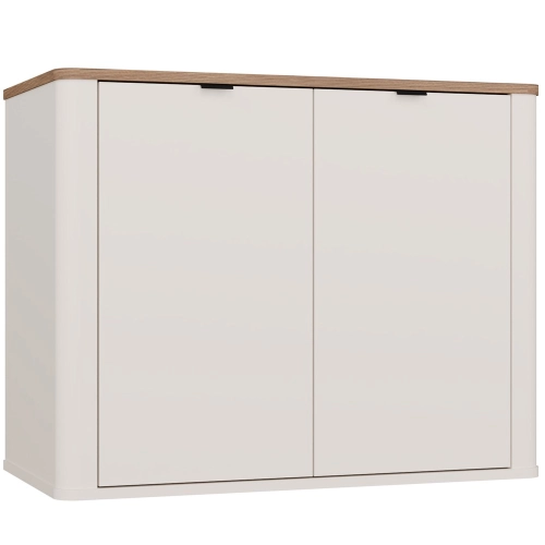 Szafka łazienkowa wisząca pod umywalkę 80 cm, kaszmir/dąb castello Cordoba 2D