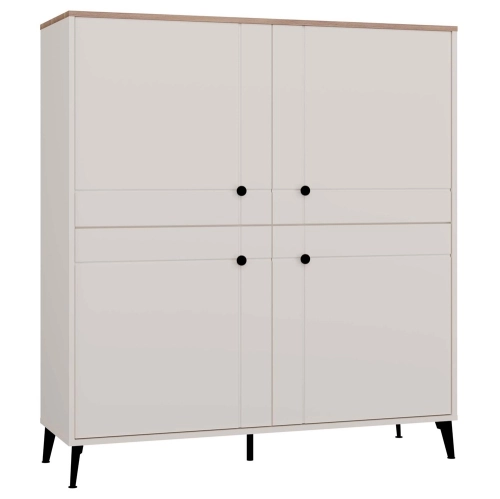 Komoda 124 cm, kaszmir/dąb castello do salonu Point 4D