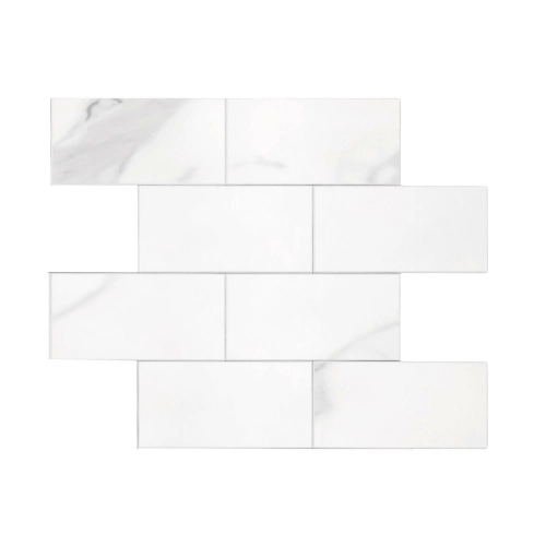 Panel winylowy samoprzylepny, biały marmur na ścianę, Easy Stick