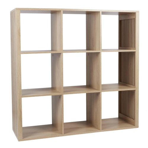 Regał 102 cm, z 9 półkami naturalny Klaus 