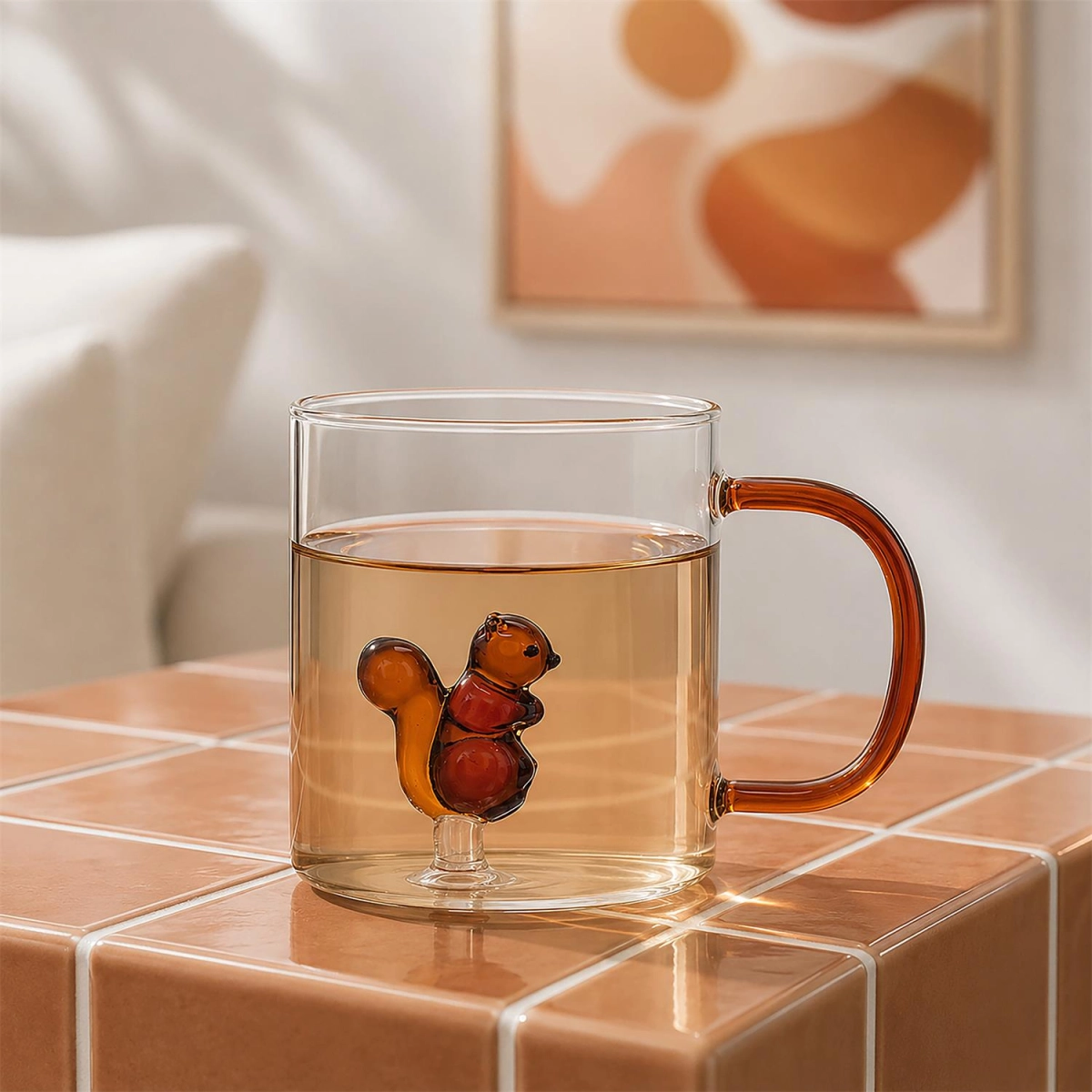 Kubek z figurką 300ml wiewiórka
