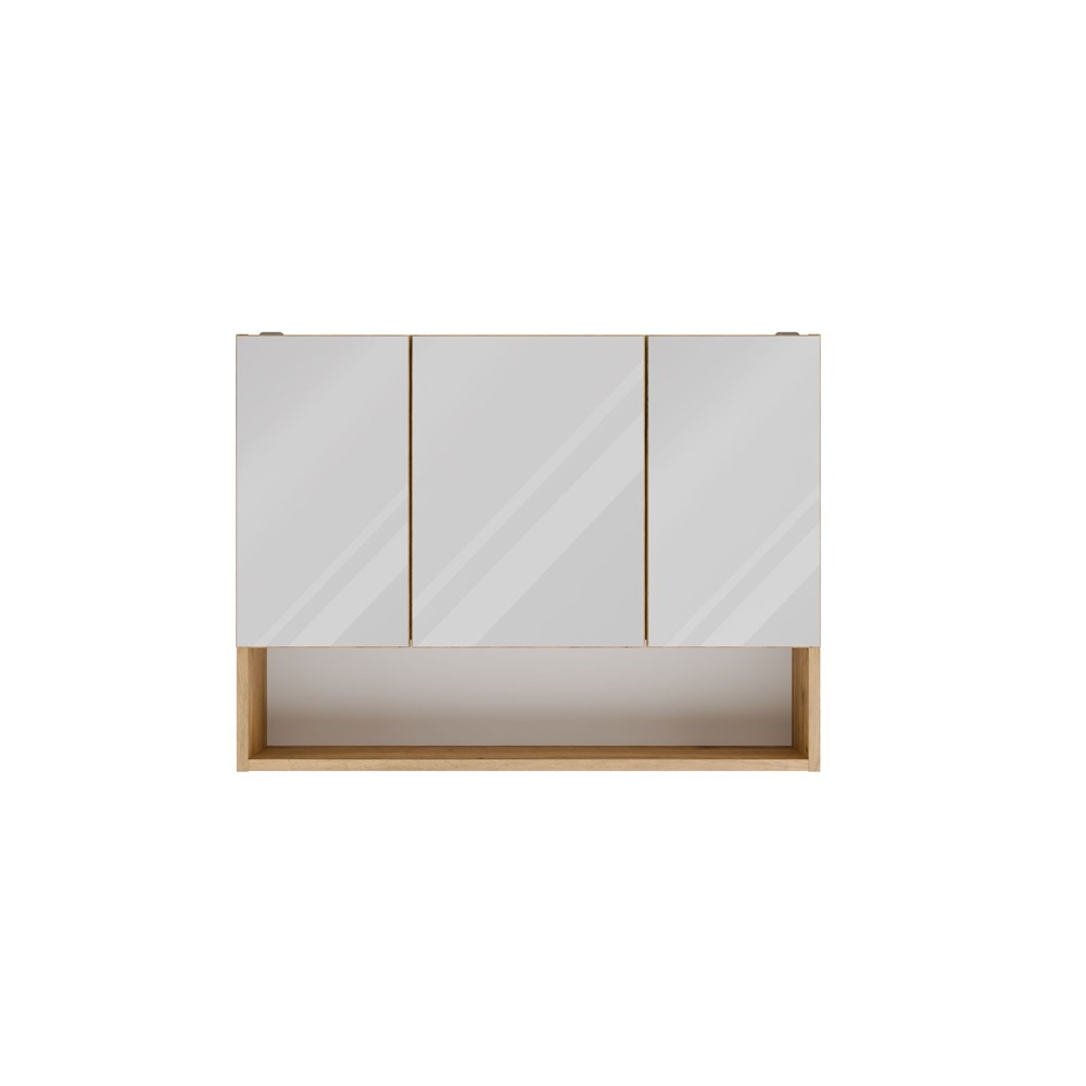 Szafka Łazienkowa Wisząca POLA 3DL/P DĄB ARTISAN 80 Cm 3 Lustra z Półką