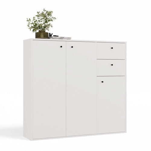 Komoda 120 cm, biała matowa do salonu lub sypialni Fran
