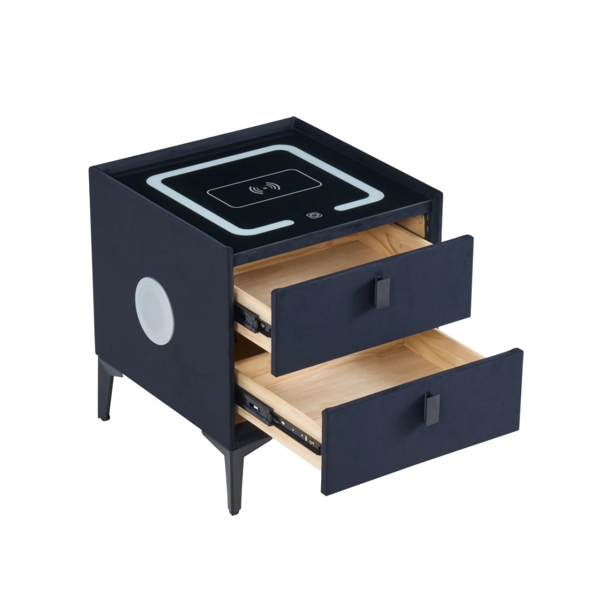 PRZEDSPRZEDAŻ -15% do 22.10 ! Szafka nocna SMART - velvet czarna Riviera 100