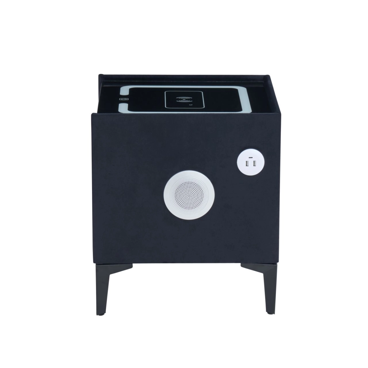 PRZEDSPRZEDAŻ -15% do 22.10 ! Szafka nocna SMART - velvet czarna Riviera 100