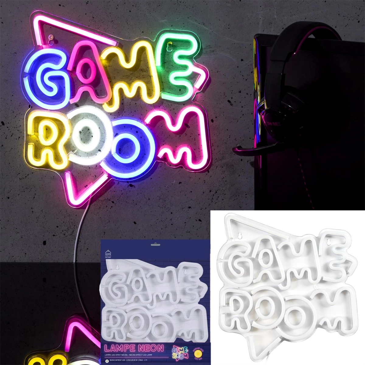 Lampka LED neon Game room