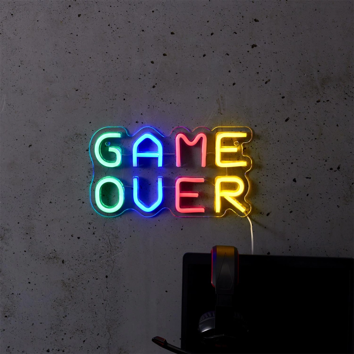 Lampka LED neon Game over
