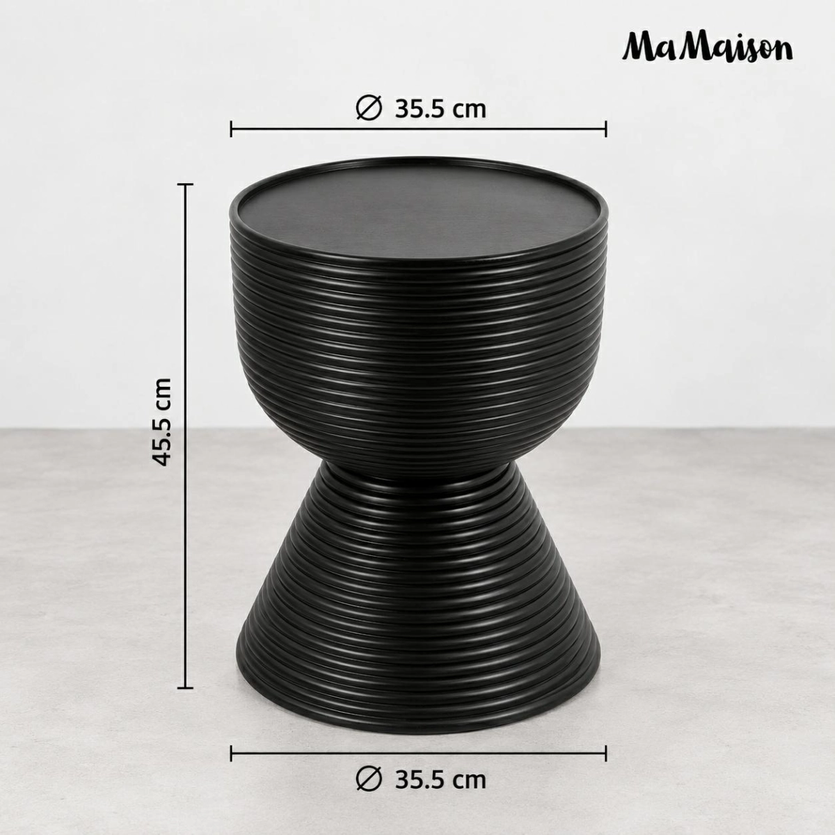 MaMaison stolik LAPIS 36 czarny / drewno mango