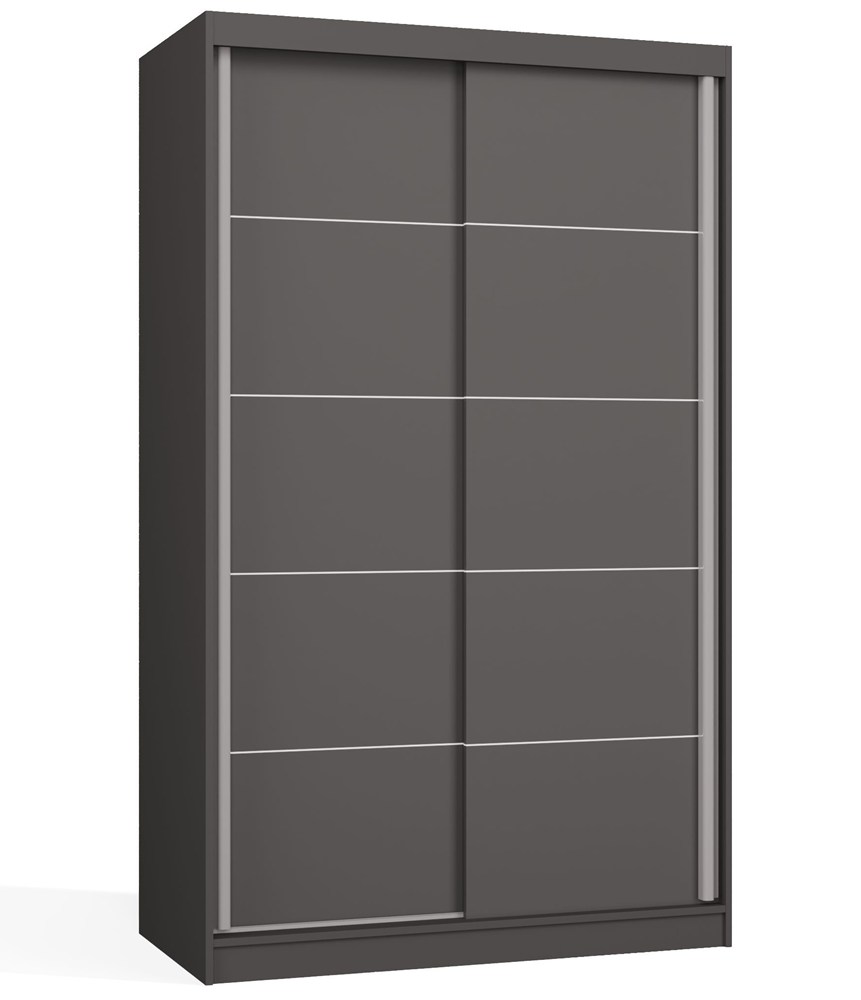 SZAFA Przesuwna IGA 120 CM C ANTRACYT SZPROSY – Nowoczesny Design