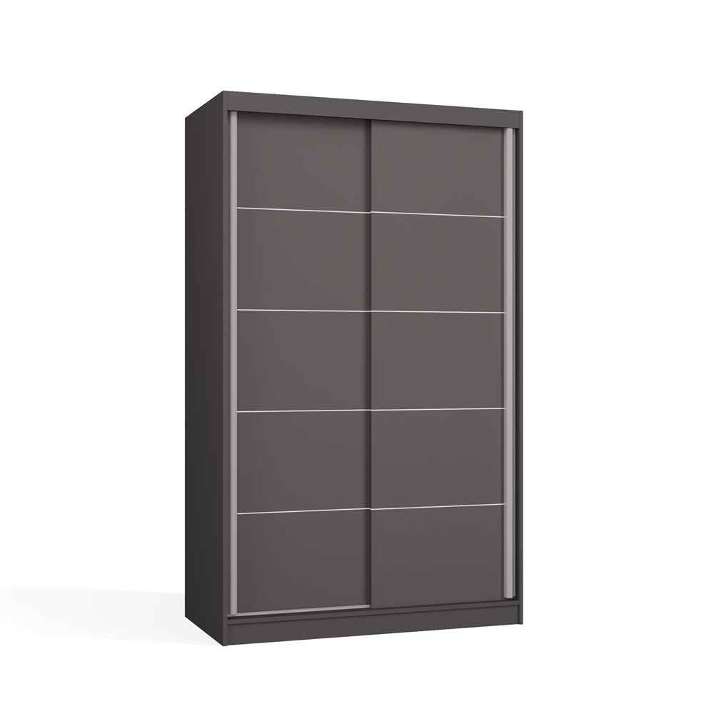SZAFA Przesuwna IGA 120 CM C ANTRACYT SZPROSY – Nowoczesny Design