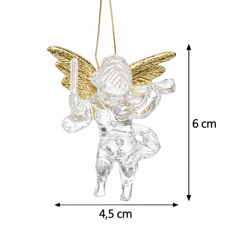Zestaw 4 ozdób choinkowych / aniołki SHP ANGEL