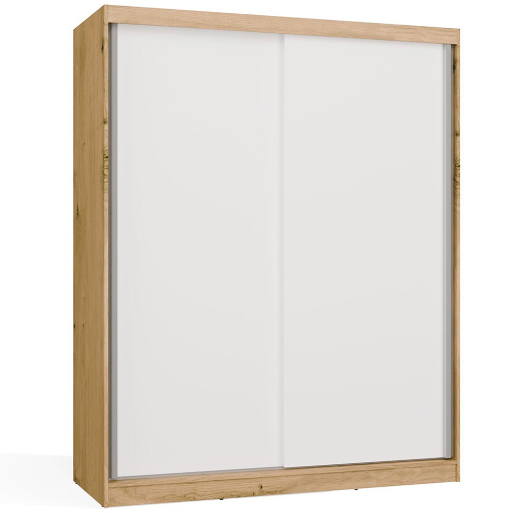 SZAFA Przesuwna IGA 160 CM B DĄB ARTISAN BIEL– Stylowa i Funkcjonalna