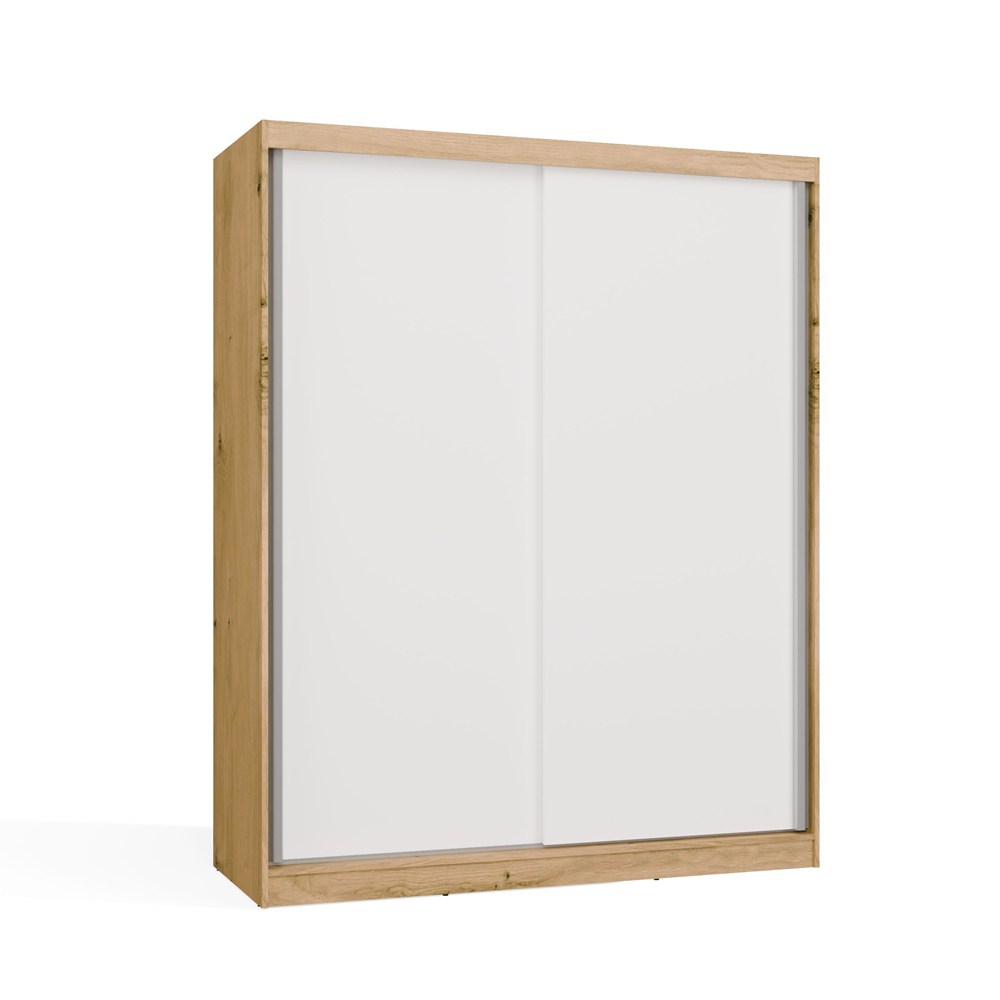 SZAFA Przesuwna IGA 160 CM B DĄB ARTISAN BIEL– Stylowa i Funkcjonalna