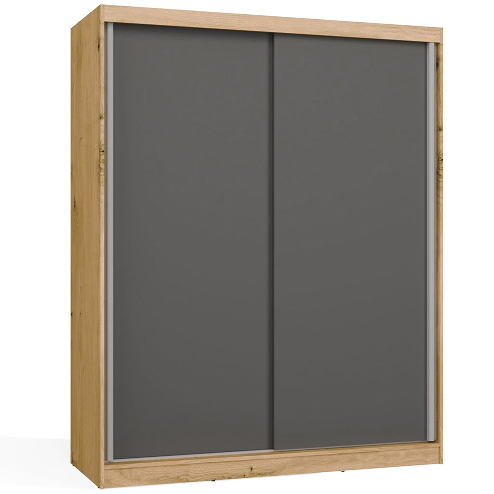 SZAFA Przesuwna IGA 160 CM B DĄB ARTISAN ANTRACYT – Stylowa i Funkcjonalna