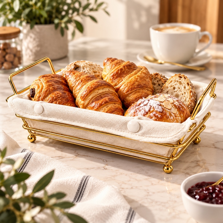 Koszyk na pieczywo SHP BREADY złoty