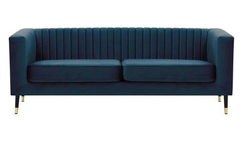 Sofa trzyosobowa, z przeszyciami, w stylu glamour Slender