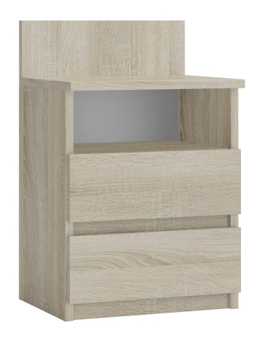 Szafka nocna 40 cm z dwoma szufladami, dąb sonoma Malwa M1