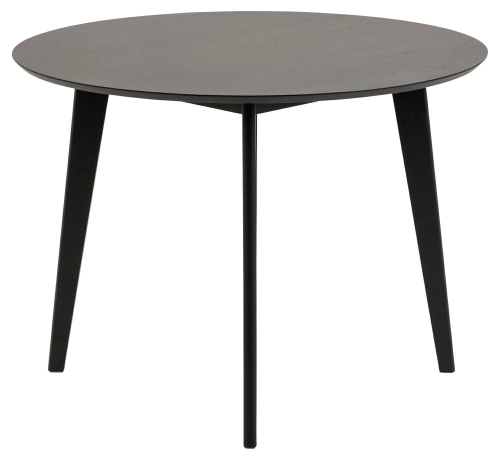 Stół okrągły czarny 105 cm, do jadalni Roxby 