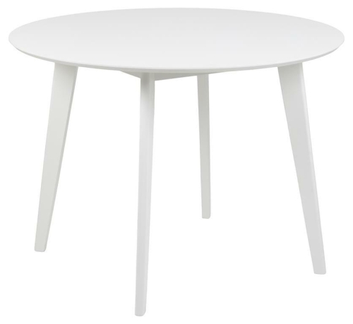 Stół okrągły biały 105 cm, do jadalni Roxby