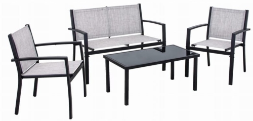 Zestaw mebli ogrodowych - sofa, stolik, 2 fotele na taras