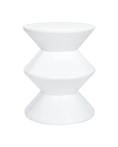 Stolik okrągły biały 35 cm, do salonu Turn