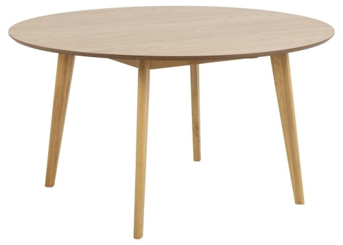 Stół okrągły 140 cm, naturalny do jadalni Roxby