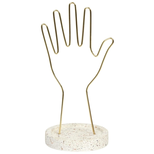 Stojak na biżuterię złoty/terazzo Arty